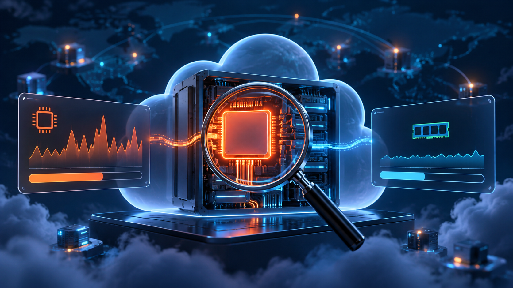 CPU work and memory use measured separately in a cloud Worker