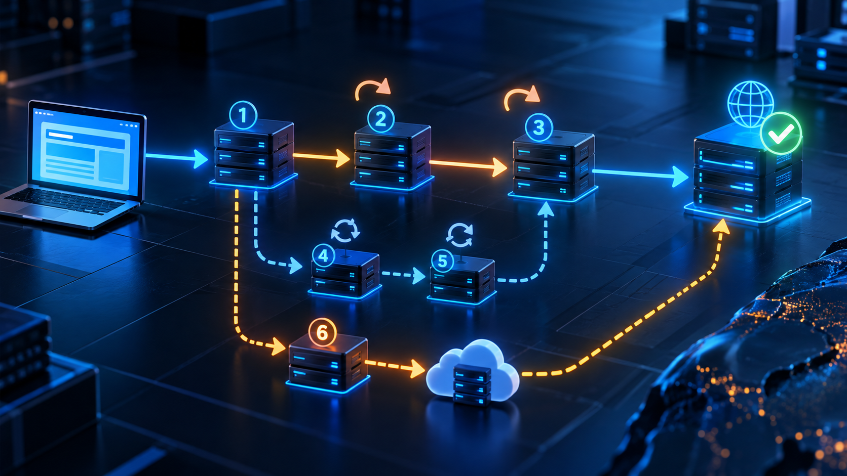Complete cloud subrequest path counted through redirects retries and fallbacks