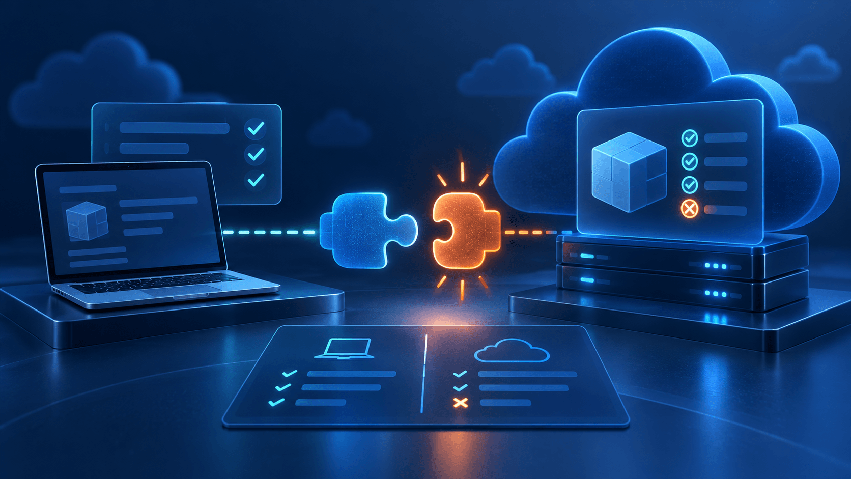 Cloud feature requirements compared with an incompatible connection