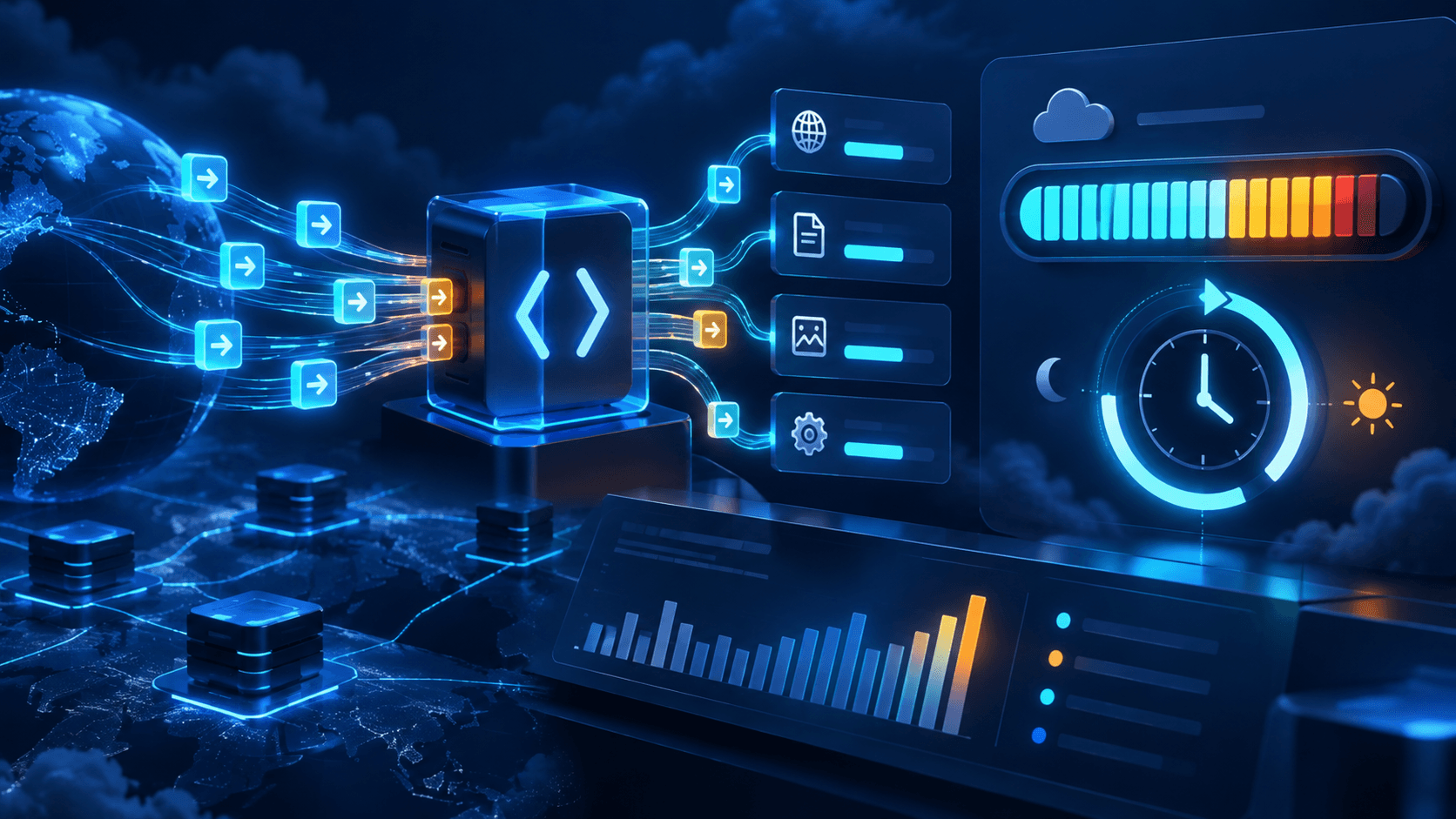 Cloud Worker request usage meter with a daily reset cycle