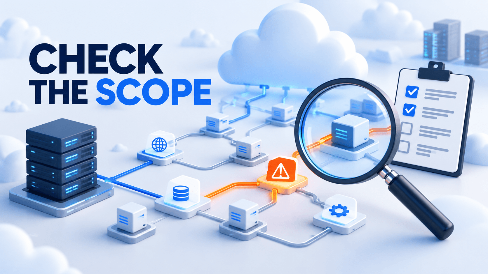 Checking the affected scope of a cloud configuration problem