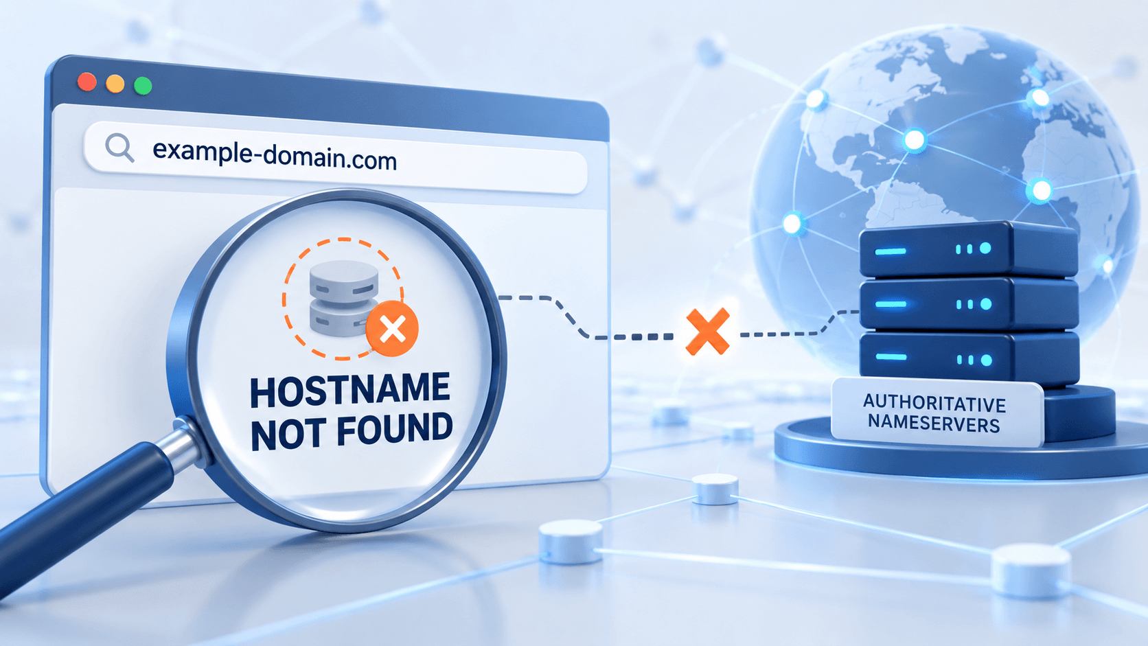 Hostname not found during an authoritative DNS lookup