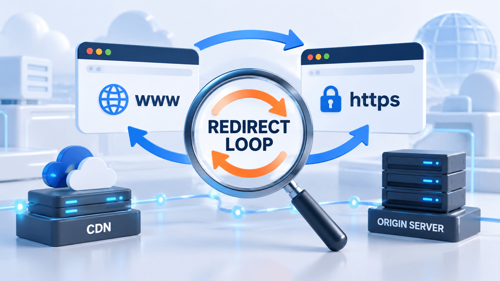 Redirect loop between a website, CDN and origin server