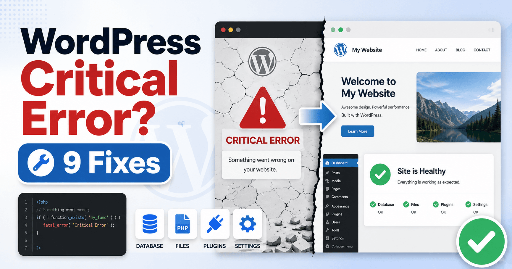WordPress critical error troubleshooting guide