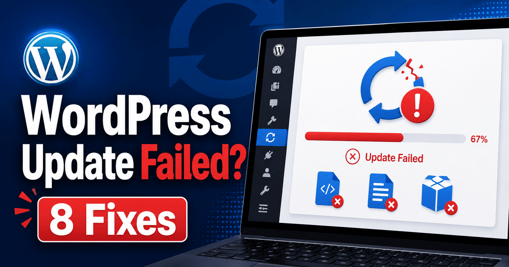 WordPress update failed core plugin theme troubleshooting guide