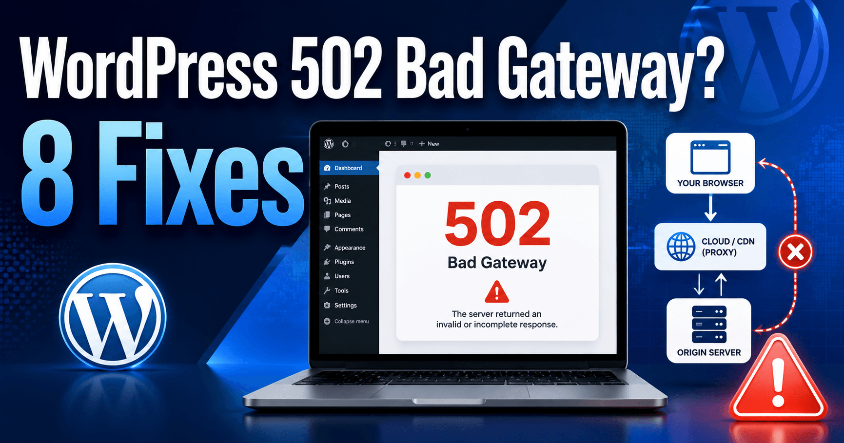 WordPress 502 Bad Gateway troubleshooting guide