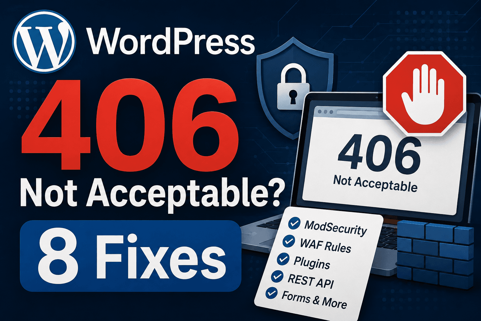 WordPress 406 Not Acceptable troubleshooting guide