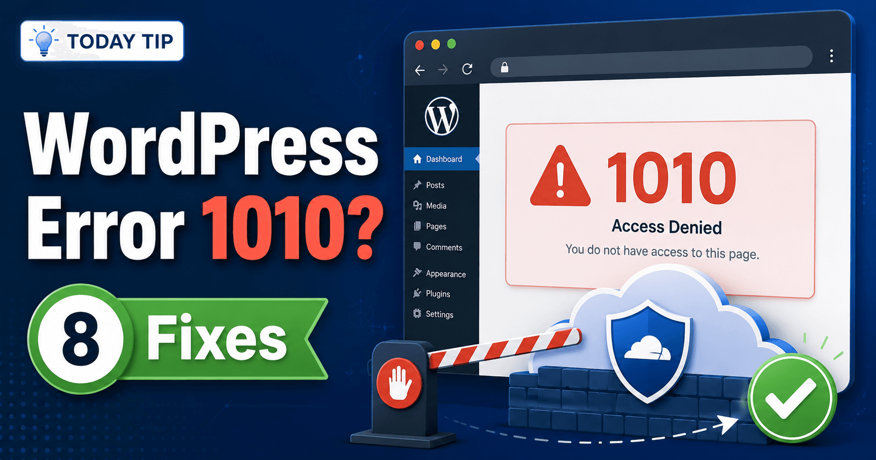 WordPress Cloudflare Error 1010 troubleshooting guide