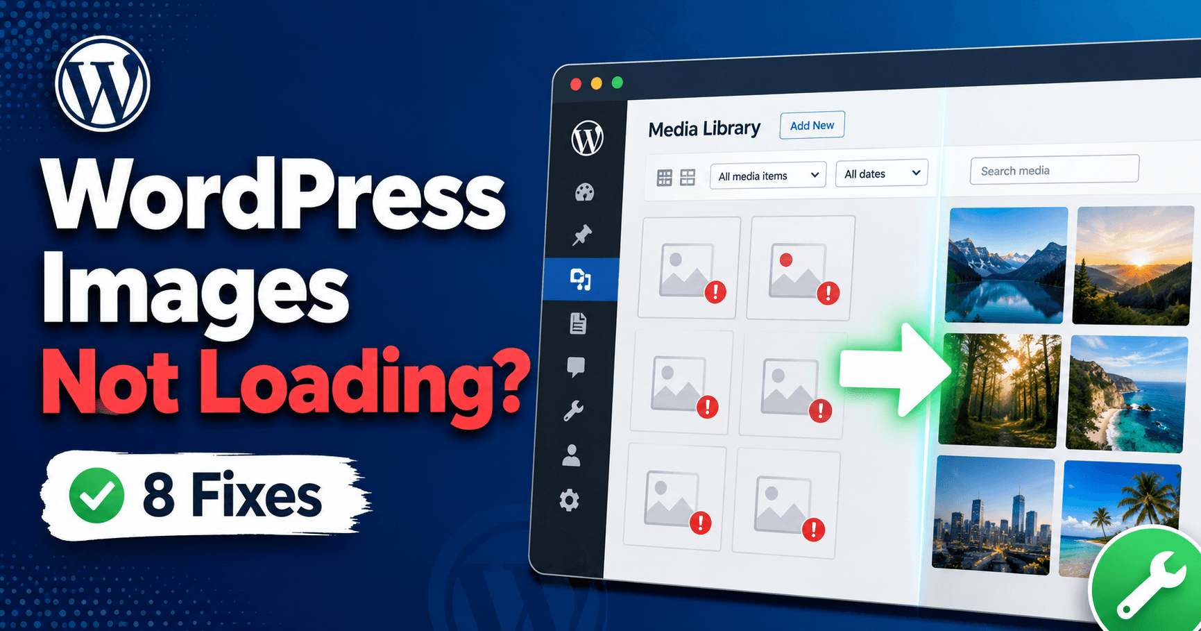 WordPress images not loading troubleshooting guide